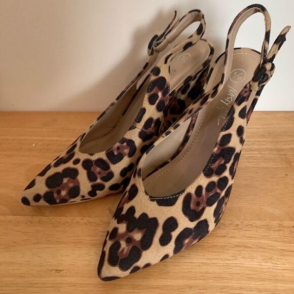Nasty Gal Leopard Print Heels - Size 5 - Picture 5 of 12